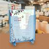 Acrimet Pocket File Holder Vertical Design Brochure Display (for Wall Mount or Countertop Use) (Removable Supports Included) (Letter Size) (Clear Blue Color)