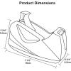 Acrimet Premium Desktop Tape Dispenser Jumbo, Plastic, Non-Skid Base (Heavy Duty) (Red Color)