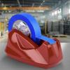 Acrimet Premium Desktop Tape Dispenser Jumbo, Plastic, Non-Skid Base (Heavy Duty) (Red Color)