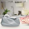 Acrimet Premium Desktop Tape Dispenser, Plastic, Non-Skid Base (Heavy Duty) (Platinum Silver Color)