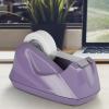 Acrimet Premium Desktop Tape Dispenser, Plastic, Non-Skid Base (Heavy Duty) (Purple Color)
