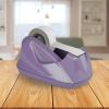Acrimet Premium Desktop Tape Dispenser, Plastic, Non-Skid Base (Heavy Duty) (Purple Color)
