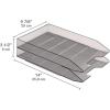 Acrimet Stackable Letter Tray, 2 Tier Front Load Desktop File Organizer, A4 Letter Size, Plastic, Smoke