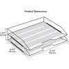 Acrimet Stackable Letter Tray 2 Tier Side Load, Plastic, Desktop File Organizer (Clear Green Color)