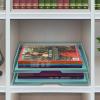 Acrimet Stackable Letter Tray 2 Tier Side Load, Plastic, Desktop File Organizer (Solid Green Color)
