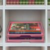 Acrimet Stackable Letter Tray 2 Tier Side Load, Plastic, Desktop File Organizer (Solid Pink Color)