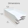 Acrimet Stackable Letter Tray, 3 Tier Front Load Desktop File Organizer, A4 Letter Size, Plastic, White