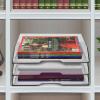 Acrimet Stackable Letter Tray 3 Tier Side Load, Plastic, Desktop File Organizer (Clear Crystal Color)