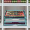 Acrimet Stackable Letter Tray 3 Tier Side Load, Plastic, Desktop File Organizer (Solid Green Color)