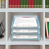 Acrimet Stackable Letter Tray Front Load, Letter Size, Plastic, Clear Blue Color, 1 Unit