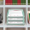 Acrimet Stackable Letter Tray Front Load, Letter Size, Plastic, Clear Green Color, 1 unit