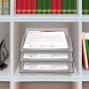 Acrimet Stackable Letter Tray Front Load, Letter Size, Plastic, Clear Smoke Color, 1 Unit