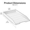 Acrimet Stackable Letter Tray Front Load, Letter Size, Plastic, Clear Smoke Color, 1 Unit