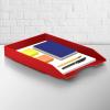 Acrimet Stackable Letter Tray Front Load, Letter Size, Plastic, Solid Red Color, 1 Unit