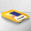 Acrimet Stackable Letter Tray Front Load, Letter Size, Plastic, Solid Yellow Color, 1 Unit