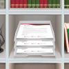 Acrimet Stackable Letter Tray Front Load, Letter Size, Plastic, White Color, 1 Unit