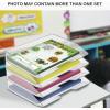 Acrimet Stackable Letter Tray Single Side Load, Plastic, Desktop File Organizer (Clear Crystal Color) (1 Unit)