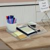 Acrimet Stackable Letter Tray Single Side Load, Plastic, Desktop File Organizer (Clear Crystal Color) (1 Unit)
