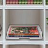 Acrimet Stackable Letter Tray Single Side Load, Plastic, Desktop File Organizer (Clear Crystal Color) (1 Unit)