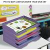 Acrimet Stackable Letter Tray Single Side Load, Plastic, Desktop File Organizer (Solid Purple Color) (1 Unit)