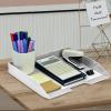 Acrimet Stackable Letter Tray Single Side Load, Plastic, Desktop File Organizer (White Color) (1 Unit)