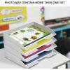 Acrimet Stackable Letter Tray Single Side Load, Plastic, Desktop File Organizer (White Color) (1 Unit)