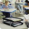 Acrimet Traditional 2 Tier Letter Tray, Front Load Design, A4 Letter Size, Desktop Organizer (Plastic) (Black Color)