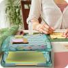 Acrimet Traditional 2 Tier Letter Tray, Front Load Design, A4 Letter Size, Desktop Organizer (Plastic) (Clear Green Color)