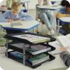 Acrimet Traditional 3 Tier Letter Tray, Front Load Design, A4 Letter Size, Desktop Organizer (Plastic) (Black Color)