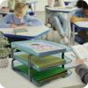 Acrimet Traditional 3 Tier Letter Tray, Front Load Design, A4 Letter Size, Desktop Organizer (Plastic) (Clear Green Color)(Clear Green)