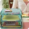 Acrimet Traditional 3 Tier Letter Tray, Front Load Design, A4 Letter Size, Desktop Organizer (Plastic) (Clear Green Color)(Clear Green)
