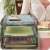 Acrimet Traditional 3 Tier Letter Tray, Front Load Design, A4 Letter Size, Desktop Organizer (Plastic) (Smoke Color)