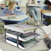 Acrimet Traditional 3 Tier Letter Tray, Front Load Design, A4 Letter Size, Desktop Organizer (Plastic) (White Color)
