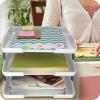 Acrimet Traditional 3 Tier Letter Tray, Front Load Design, A4 Letter Size, Desktop Organizer (Plastic) (White Color)