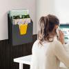 Acrimet Vertical Triple File Folder Holder Organizer, File Sorter (Plastic) (Black Color)
