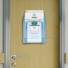 Acrimet Vertical Triple File Folder Holder Organizer, File Sorter (Plastic) (Clear Blue Color)