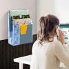 Acrimet Vertical Triple File Folder Holder Organizer, File Sorter (Plastic) (Clear Blue Color)