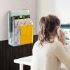 Acrimet Vertical Triple File Folder Holder Organizer, File Sorter (Plastic) (Clear Crystal Color)(Clear Crystal)