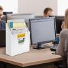 Acrimet Vertical Triple File Folder Holder Organizer, File Sorter (Plastic) (White Color)