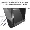 Acrimet Wall Mount Pocket File Organizer Holder Modular Letter Size A4 Plastic (Hangers Included) (Black Color) (3 Pack)