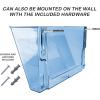 Acrimet Wall Mount Pocket File Organizer Holder Modular Letter Size A4 Plastic (Hangers Included) (Clear Blue Color) (2 Pack)