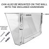 Acrimet Wall Mount Pocket File Organizer Holder Modular Letter Size A4 Plastic (Hangers Included) (Clear Crystal Color) (3 Pack)