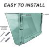 Acrimet Wall Mount Pocket File Organizer Holder Modular Letter Size A4 Plastic (Hangers Included) (Clear Green Color) (2 Pack)(Clear Green)