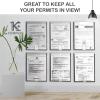 Acrimet Wall Mount Sign Holder Letter Size 8.5 X 11, Clear Crystal Plastic with Self Adhesive on The Back, Perfect for Displaying in Office, Restaurant, School, Home (2 Pack)