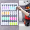Acrimet Wall-Mounted Key Holder Rack – White Wood Board Key Stand Organizer with 32 Numbered Hooks – Includes 32 Plastic Key Tags with Metal Rings & Labels