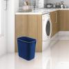 Acrimet Wastebasket, Deskside Bin, 3.25 Gallon/13 Quart/ 12 Liter (Plastic) (Blue Color) (Set of 4)
