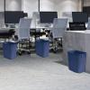 Acrimet Wastebasket, Deskside Bin, 3.25 Gallon/13 Quart/ 12 Liter (Plastic) (Blue Color) (Set of 4)
