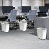 Acrimet Wastebasket, Deskside Bin, 3.25 Gallon/13 Quart/ 12 Liter (Plastic) (White Color) (Set of 4)
