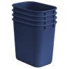 Acrimet Wastebasket, Deskside Bin, 6.75 Gallon/ 27 Quart/ 24 Liter (Plastic) (Blue Color) (Set of 4)
