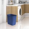 Acrimet Wastebasket, Deskside Bin, 6.75 Gallon/ 27 Quart/ 24 Liter (Plastic) (Blue Color) (Set of 4)
